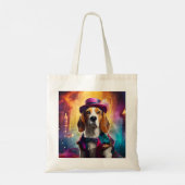 Beagle in levendig kostuum tote bag (Achterkant)