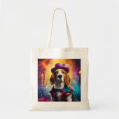 Beagle in levendig kostuum tote bag (Voorkant)
