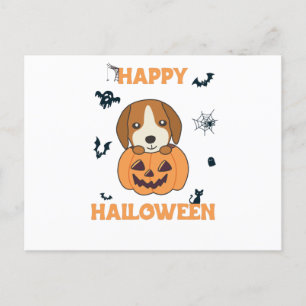 Beagle in pomkin Sweet Dogs Happy Halloween Briefkaart