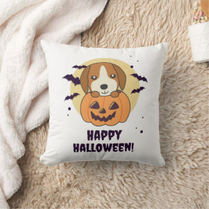 Beagle in pomkin Sweet Dogs Happy Halloween Kussen