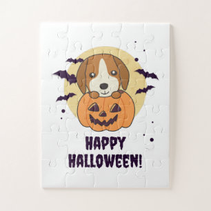 Beagle in pomkin Sweet Dogs Happy Halloween Legpuzzel