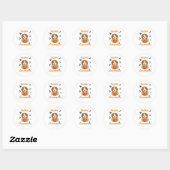 Beagle in pomkin Sweet Dogs Happy Halloween Ronde Sticker (Vel)