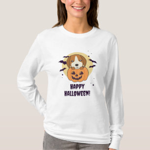 Beagle in pomkin Sweet Dogs Happy Halloween T-shirt