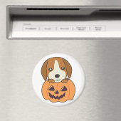 Beagle in pompoen zoete honden gelukkig Halloween  Magneet (Insitu (Vaatwasser))