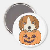 Beagle in pompoen zoete honden gelukkig Halloween  Magneet (Voorkant / Achterkant)