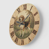 Beagle in Spring Park Wandklok (Hoek)