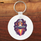 Beagle � Intergalactische Hond Ontmoeting Sleutelhanger (Voorkant)
