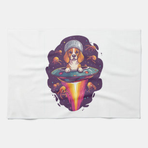 Beagle � Intergalactische Hond Ontmoeting Theedoek