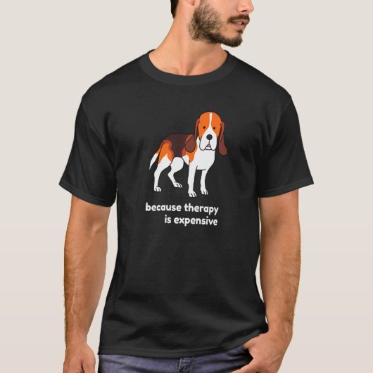 Beagle is duur Adopt Dont Shop T-shirt (Voorkant)