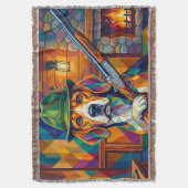 Beagle Jäger Pop Art – Moderner Jagdhund Deken (Voorkant Verticaal)