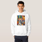 Beagle Jäger Pop Art – Moderner Jagdhund Hoodie (Voorkant volledig)