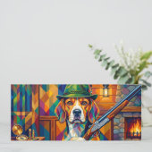Beagle Jäger Pop Art – Moderner Jagdhund Kaart (Staand voorkant)