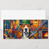 Beagle Jäger Pop Art – Moderner Jagdhund Kaart (Voorkant / Achterkant)