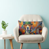 Beagle Jäger Pop Art – Moderner Jagdhund Kussen (Stoel)