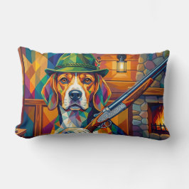 Beagle Jäger Pop Art – Moderner Jagdhund Kussen