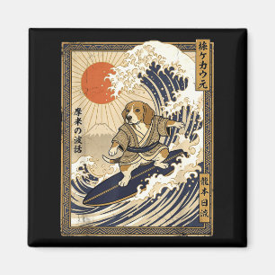 Beagle japanse surfen kanagawa golf grappig samura magneet