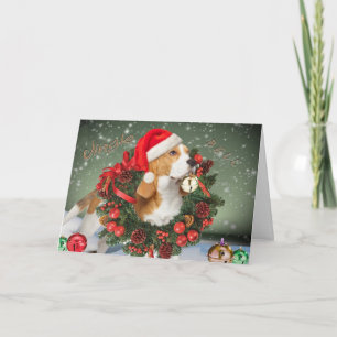 Beagle Jingle Bell-kaarten Feestdagen Kaart
