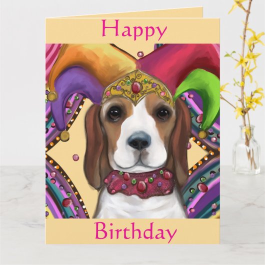 BEAGLE KAART (Gele Bloem)