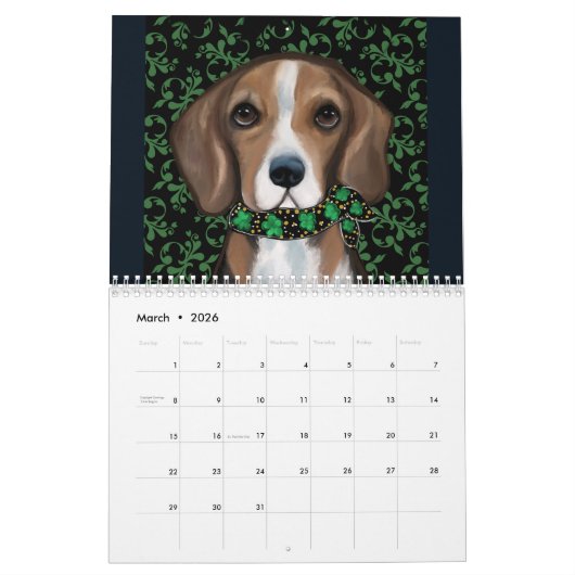 Beagle Kalender (Mar 2026)