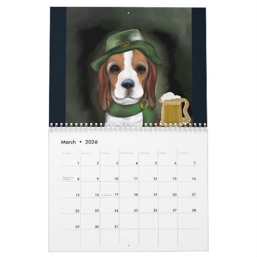 Beagle Kalender (Mar 2026)