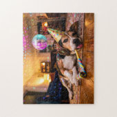 Beagle kater na nieuwjaarsfeest legpuzzel (Verticaal)
