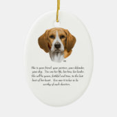 Beagle Keepomwille Keramisch Ornament (Voorkant)