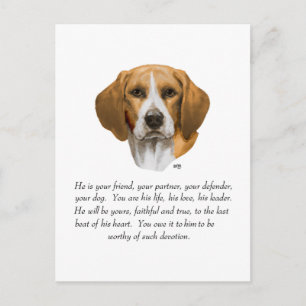Beagle Keepomwille MALE Briefkaart