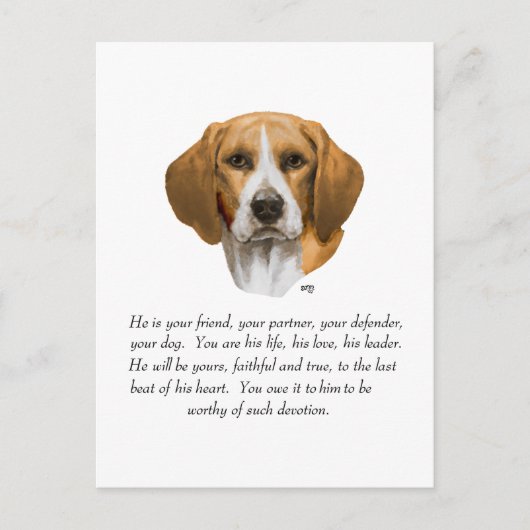 Beagle Keepomwille MALE Briefkaart (Voorkant)