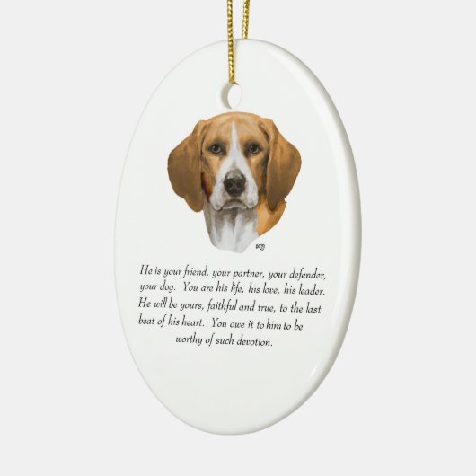 Beagle Keepomwille MALE Keramisch Ornament (Links)