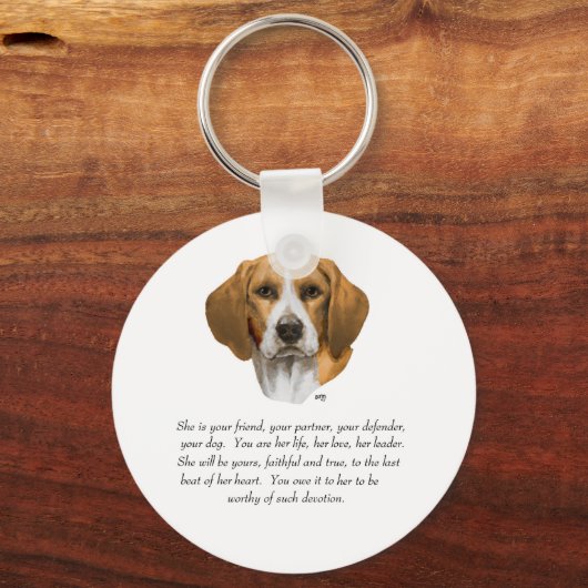 Beagle Keepomwille Sleutelhanger (Voorkant)