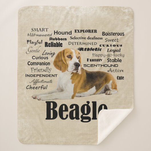 Beagle kenmerken sherpa deken (Voorkant)