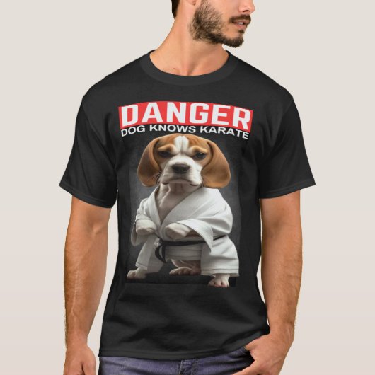 Beagle kent Karate T-shirt (Voorkant)