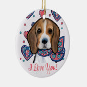 Beagle keramisch ornament (Rechts)