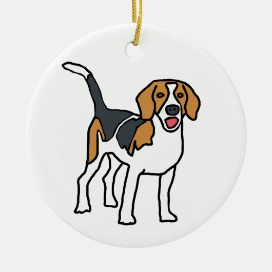 Beagle Keramisch Ornament (Voorkant)