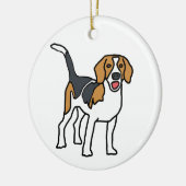 Beagle Keramisch Ornament (Links)