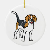 Beagle Keramisch Ornament (Achterkant)