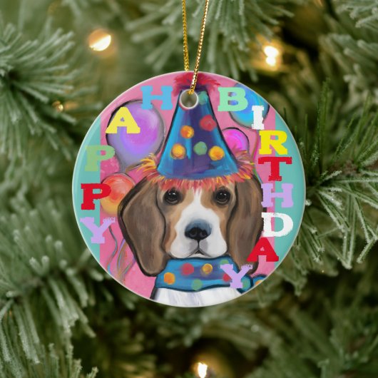 BEAGLE KERAMISCH ORNAMENT (Boom)