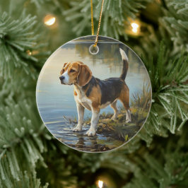 Beagle Keramisch Ornament