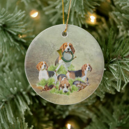 Beagle Keramisch Ornament