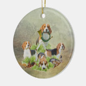 Beagle Keramisch Ornament (Links)