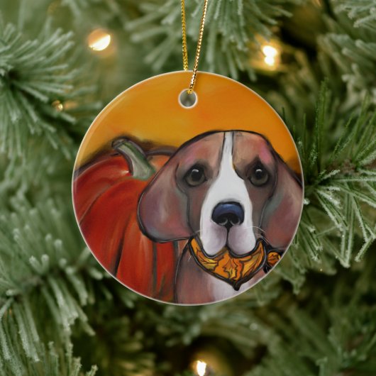 Beagle Keramisch Ornament (Boom)