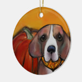 Beagle Keramisch Ornament (Links)