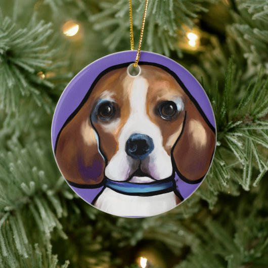 Beagle keramisch ornament (Boom)