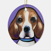 Beagle keramisch ornament (Links)