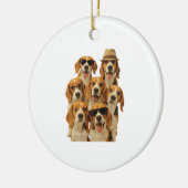 Beagle Keramisch Ornament (Links)