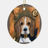 Beagle Keramisch Ornament (Links)