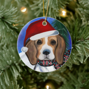 Beagle     keramisch ornament
