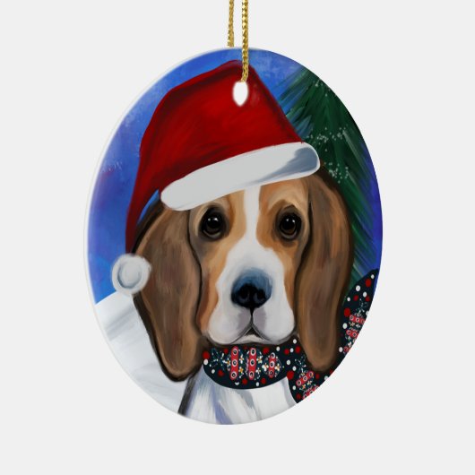 Beagle     keramisch ornament (Rechts)