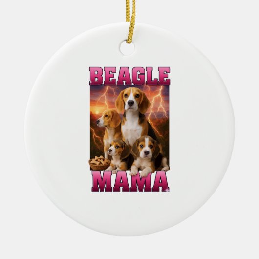 Beagle Keramisch Ornament (Voorkant)