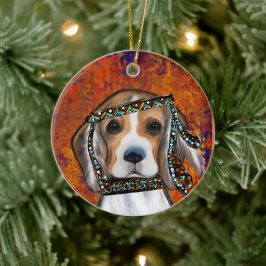 Beagle    keramisch ornament